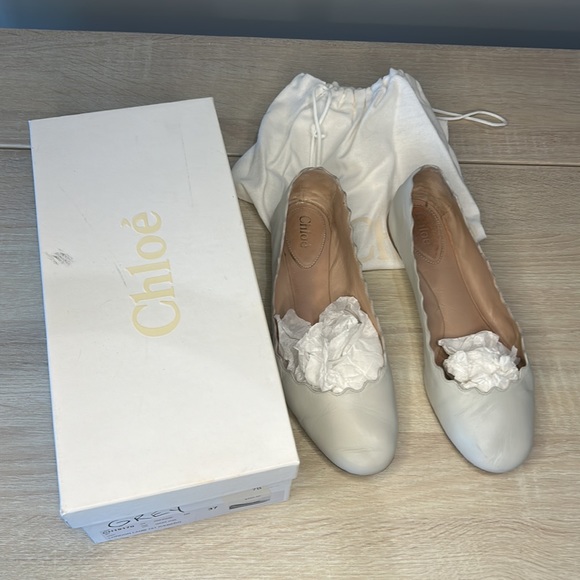 Chloe london lamb leather Lauren Ballerina flat in iceberg color. Size 37 - Picture 8 of 12